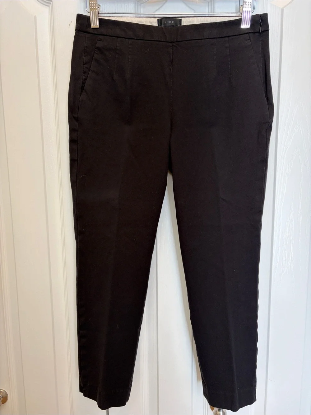 J. Crew Martie Black Slim Stretch Cotton Cropped Chino Pants 6